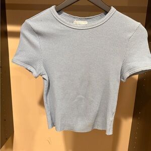 Urban Outfitters Sky Blue Ribbed Tee